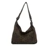 Bolso de Lona con Estampado de Leopardo para Mujer 2025 Nuevo Estilo Coreano Gran Capacidad Bolso Cruzado para Clase Viajes al Trabajo Bolso de Hombro Axila