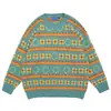 Suéter para Hombre Holgado Ropa Exterior Estilo Retro Mori Ins Otoño e Invierno Nuevo Chic Estilo Hong Kong Rayado Antiguo Estilo Hong Kong Top de Moda