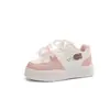 Zapatillas Deportivas Infantiles 2026 Otoño Nuevo Estilo Niñas Estilo Campestre Zapatillas de Suela Gruesa Moda Estudiantil Lazo Zapatos Blancos