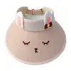 Chapéu Infantil Estilo Coreano de Verão Chapéu Vazio para Menino Chapéu de Sol com Aba Grande para Bebê Proteção Solar UV