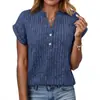 Camiseta Informal de Manga Murciélago Corta con Cuello en V y Canalé Cepillado para Mujer, Comercio Transfronterizo Europeo y Americano de Amazon, Primavera/Verano 2026