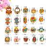 Cuentas Espaciadoras Azul Quemado Estilo Antiguo, Flores de Cuatro Estaciones, Tareas de Aceite Goteante, Caracteres, Joyería DIY, Pulseras, Collares, Accesorios de Borla