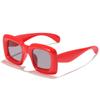 Gafas de Sol Infantiles con Montura Cuadrada Arcoíris, Gafas Divertidas para Fiesta, Gafas de Sol de Personalidad a la Moda, Exclusivamente para Ventas Transfronterizas
