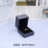 Caja de joyería de cuero PU cepillado gris para anillos, pendientes, collares, pulseras, caja de embalaje para joyería, en stock para venta al por mayor