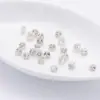 Tapones para los oídos de silicona antideslizantes con forma de hamburguesa de plata de ley S925, antideslizantes y anticaída, accesorios de joyería de oro de 18 quilates, tapones para los oídos transparentes de oro blanco