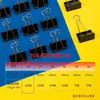 Clips para papel negros Deli 9541/9542/9543/9544/9545/9546 en varios tamaños