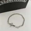 Pulseira CH nova com motivos de espada, âncora e cruz, acessório de mão unissex, moda retrô europeia e americana, pulseira padrão S925