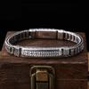 Venta al por mayor de fábrica Plata de ley S925 personalidad tendencia puede girar hacia atrás patrón pulsera de plata plata tailandesa gruesa joyería retro antigua