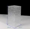 Expositor de postres con ondas de agua negra, acrílico, de vidrio, para tartas
