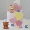 Figurilla de Oso de Goma Blanda 3D Versión Q de Dibujos Animados de PVC Adorno de Decoración de Pastel Regalo de Celebridad de Internet Decoración de Coche Venta al por Mayor