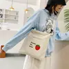 Bolso Cruzado de Hombro Único para Mujer 2025 Dibujo Animado Lindo Gran Capacidad Bolso de Mano Estilo Fresa Bordado Bolso para Estudiante Bolso para Viajes