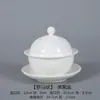Louça Branca Pura Estilo Europeu Tigela Simples para Arroz Doméstico Exportação Tigela de Cerâmica Hotel Tigela de Sopa Gravada e Prato Peças Combinadas