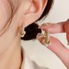 Novos Brincos Geométricos de Zircônia Gypsophila Design Nicho Moda Luxo Leve Banhados a Ouro Real Brincos para Mulheres Atacado de Fábrica