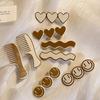Novo Milk Curry Color Hairpin Side Clip Lado das mulheres Cute Hairpin Duckbill One-word Clip Bangs Clip Headwear Clip