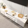 Mantel transparente de PVC para mueble de TV, ligero, de lujo, de alta gama, largo, para zapatos, protector de encimera y aparador.