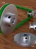 Polea de Aleación de Aluminio Polea Redonda de Correa de PU Polea Tipo O Polea de Ranura Única Polea Pequeña Motor Eje del Motor Rueda de Transmisión