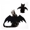 Novas Roupas para Gatos Halloween Roupa para Cachorro Asas de Animal de Estimação de Feltro Asas de Morcego Peitoral com Sino