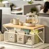 Estante de almacenamiento para olla de salud, soporte para hervidor de oficina, organizador de escritorio, estante de varios niveles, un imprescindible para los espacios de trabajo de las mujeres y un soporte para tazas de té