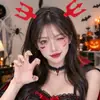 2026 Nuevos Accesorios para Fiesta Estilo Oscuro Diadema Transfronteriza Adulto Diadema Divertida Halloween Pinza para el Cabello de Calavera para Mujeres