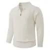 2026 Transfronterizo Otoño/Invierno Nuevo Suéter de Punto Trenzado con Cuello de Cremallera Vintage para Hombre Talla Grande Suéter Casual