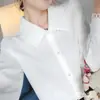 Diseño de Primavera Nuevo 2026: Camisa elegante, versátil, chic, rejuvenecedora, de aspecto de hada, adelgazante, de manga larga para mujer