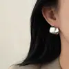 Pendientes Minimalistas Europeos y Americanos de Industria Pesada de Cara Ancha para Mujer de Lujo Ligero de Gama Alta Brillantes Pendientes Populares Elegantes Versátiles para el Trabajo