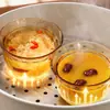 Olla de barro Xilekou de vidrio color ámbar, olla para sopa, olla para vapor, olla de barro, olla de doble asa, vaporera para uso doméstico, adecuada para nido de pájaro y postres