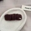 Pinza para el pelo de hilo plisado, pinza de pelo de punto para otoño e invierno, pinza para el flequillo, accesorio para el pelo para mujer, estilo coreano exquisito de alta gama