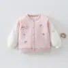 Abrigo de algodón de una sola pieza para bebé para niños en invierno, cárdigan fino de algodón para niños pequeños, top acolchado para niños, capa interior cálida