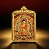 Novo Shuang Lu Thangka de Dupla Face 4x5 cm Oito Grandes Protetores Thangka Pequeno Portátil Pingente Rei Raposa Produto Genuíno