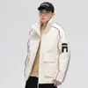 Chaqueta de plumón para trabajo para hombre Invierno Nueva Moda Marca Suelta Cálida Engrosada Plumón de Pato Blanco Moda Delgada Chaqueta Corta