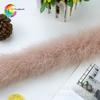 Bufanda de plumas de lana de pavo nueva, engrosada y pesada, 2 metros, 48 gramos, decoración de disfraz de felpa