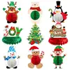 Decoración para fiesta de Navidad transfronteriza adornos de panal Papá Noel y muñeco de nieve accesorios para crear ambiente decoraciones de escritorio