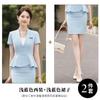 Terno de verão de manga curta, terno de salão de beleza, vestido formal profissional, terno de hotel, beleza médica, recepção, joalheria, roupas de trabalho para mulheres