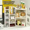 Prateleira de Canto para Armazenamento de Mesa, Prateleira de Canto para Estações de Trabalho, Mesa de Dormitório, Papelaria, Cosméticos, Prateleira de Armazenamento Tipo Gaveta