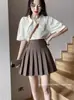 Falda Plisada 2026 para Mujer, de Cintura Alta, Adelgazante, Petite, Falda Media Plisada Estilo Traje, Falda Corta JK, Plisada Estilo Traje de Cintura Alta