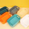 Caixa Organizadora de Mesa Estilo Nórdico Organizador de Cosméticos Bagunça de Mesa Cozinha Banheiro Plástico Acrílico Caixa de Armazenamento