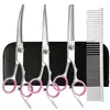 Tesouras de Banho para Animais de Estimação, Tesouras Desbastadoras, Ferramentas de Cabeleireiro, Conjunto de Tesouras para Cortar Cabelo Doméstico Atacado