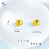 Accesorios con Bordado Calado Patrón de Nube, Cuentas Redondas Doradas de Arena Tradicionales, Cuentas Espaciadoras de Agujero Pasante Chapadas en Oro Cobre, Manualidades de Cuentas Dulces para DIY