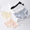 Ropa Interior Antibacteriana de 10A para Mujer, Sin Costuras de Seda Helada, Ligera, de Secado Rápido, de Cintura Media, que se Ajusta a la Cadera, Ropa Interior de Seda Helada para Niñas