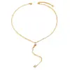 Amazon Transfronterizo Collar Delicado de Zirconia Sol y Luna Estilo Ins Elegante Versátil Cadena de Clavícula en Forma de Y Joyería de Moda Europea y Americana