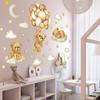 Variedad de Globos de Dibujos Animados Luna Durmiente Estrellas Oso Unicornio Pegatinas de Pared para Dormitorio Pegatinas Decorativas de Pared para Fondo de Sala de Estar