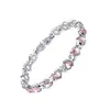 Moda Popular Europea y Americana Forma de Corazón Puntos Diamante Gauss Imán Completo Ajustable Aleación Ecológica Pulsera para Mujer Suministro Listo Transfronterizo