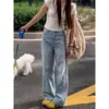 Jeans de Pierna Ancha para Mujer Chao Li, Nuevo Estilo de Verano, Cuerpo en Forma de Pera, Cubre Caderas, Adelgazantes, Pierna Recta Suelta, Pantalones de Longitud Completa