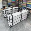 Nuevo Estante Isla de Doble Cara para Supermercado Estante Isla para Tienda de Papelería Estante de Exhibición de Múltiples Niveles de Pie Estante de Almacenamiento para Tienda de Madres y Bebés