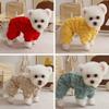 Ropa gruesa y retorcida para perros de cuatro patas, otoño e invierno, para mascotas, oso de peluche, chihuahua, perro pequeño, cálido en invierno ##