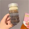 Goma de Pelo Simple de Alta Elasticidad para Mujer, Cuerda para Cola de Caballo Alta que No Daña el Cabello, Diadema Duradera, Anillo para el Cabello Versátil, Accesorio para el Cabello