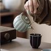 Juego de Té de Cerámica de los Cinco Hornos Famosos Cultural y Creativo Juego de Tetera Regalo para Ancianos, Clientes, Maestros, Papá, Regalo del Día del Padre