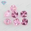 Huagang Gem 5A Fertilizante Cuadrado Circonita Rosa Piedra Desnuda Venta al por Mayor Fertilizante Cuadrado Forma de Almohada Cara del Anillo CZ Artificial Piedra Hao