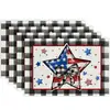 Amazon Transfronterizo Día de la Independencia de EE. UU. 250 Aniversario Mantel Individual Nueva Bandera Decoración de Mesa Esterilla Aislante Térmico Posavasos